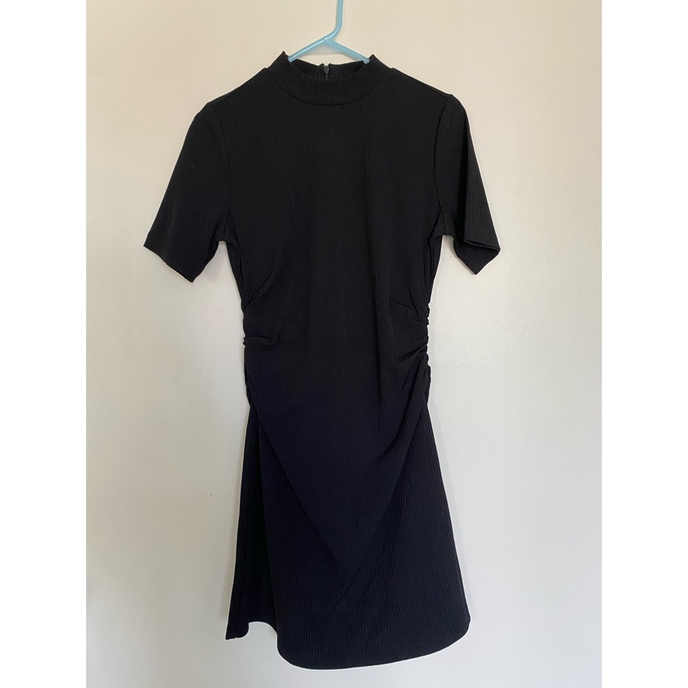 Dynamite Mock Neck Mini Dress Ribbed